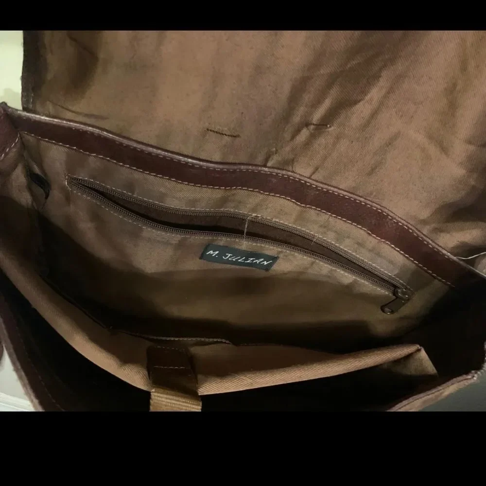 M. Julian Leather Laptop Case, Briefcase Computer Bag.